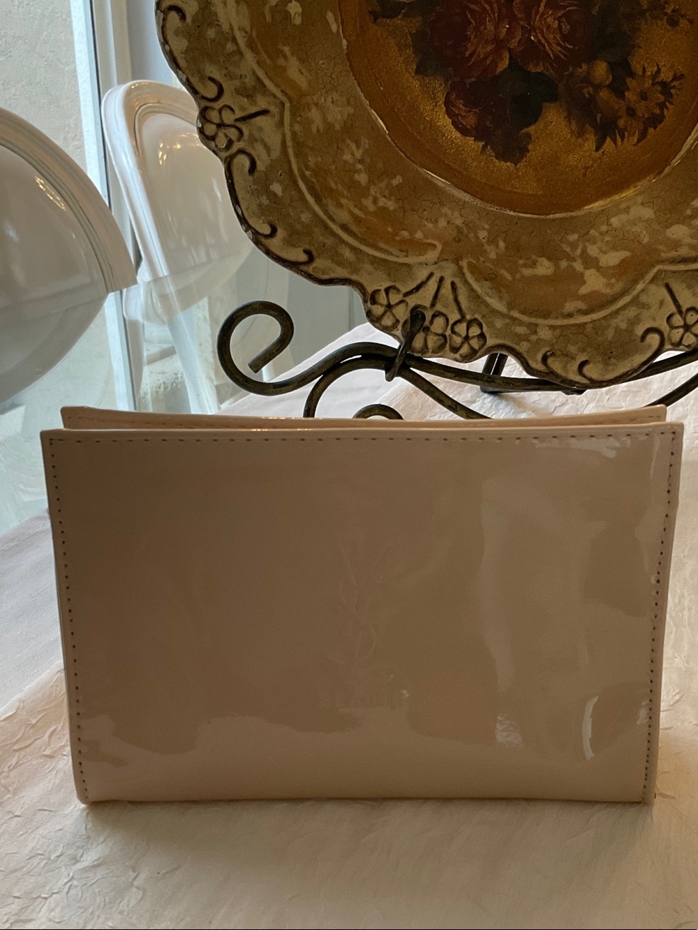 Yves Saint Laurent Glossy Tan Makeup Pouch